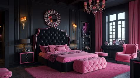 25 Edgy and Chic Pink and Black Bedroom Ideas - Roomy Retreat