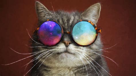 Glasses Cat Galaxy HD Wallpapers - Top Free Glasses Cat Galaxy HD ...