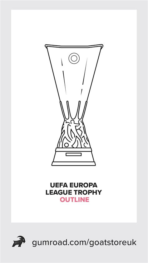 UEFA Europa League Trophy Outline Icon | Football drawing, Trophy ...