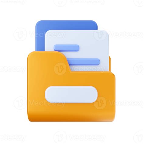 3d File Folder Icon Illustration 22037473 Png