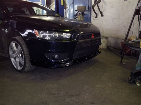 Накладки на бампер (клыки) + вставка между ними + Спойлер EVO 9 ...