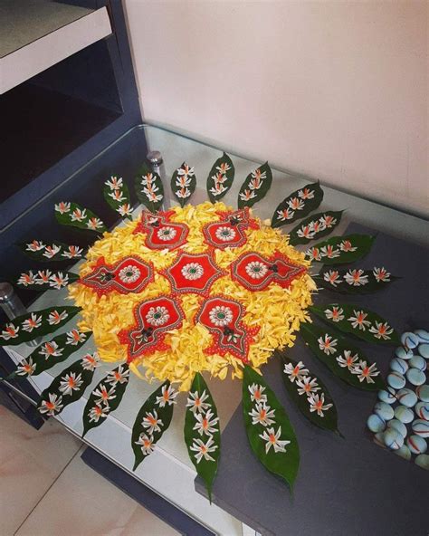 Pin by kajal Harish on Rangoli Theme | Flower rangoli, Flower ...