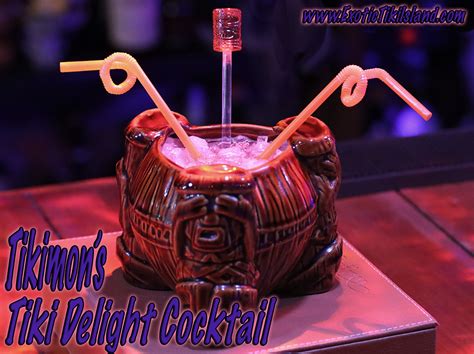 Tiki Delight Cocktail By Tikimon Exotic Tiki Island