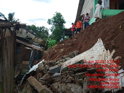 Tanah Longsor Di Kecamatan Caringin BPBD Kabupaten Bogor