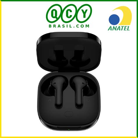 Fone De Ouvido Qcy T Microfones Enc E Bluetooth Preto