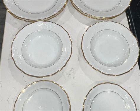 Wawel China Casa Oro Made In Poland Dinner Plate Set Of 12 Etsy