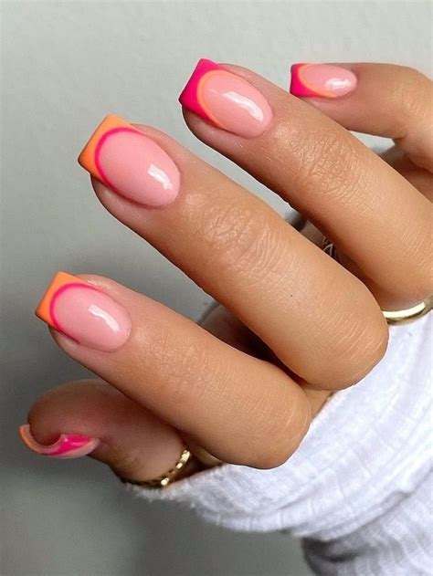 Pink French Tip Nails Stylish Designs And Ideas Gel Nails