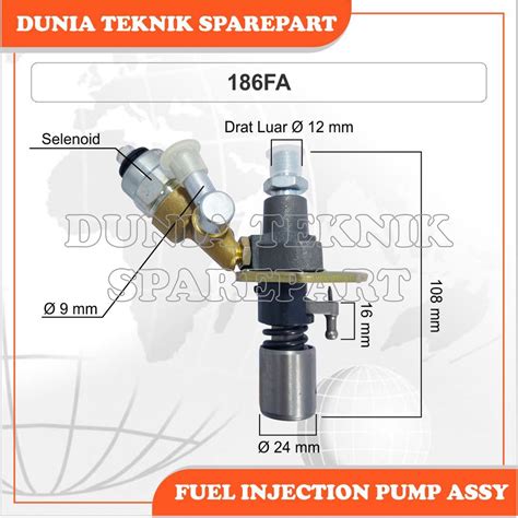 Jual 186FA FIP FUEL INJECTION PUMP ASSY SELENOID BOSCH PUMP