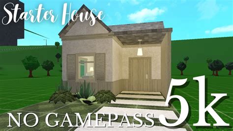 Bloxburg 5k Starter House No Gamepass With Speedbuild Youtube