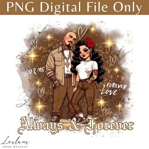 Valentines Cholo Couple PNG, Chola Couple Digital File, Couple Digital ...