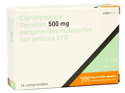 Claritromicina Tecnigen Efg Mg Comprimidos Recubiertos