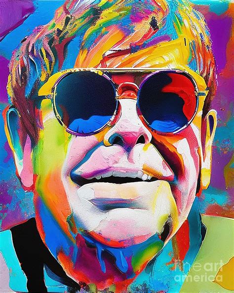 Elton John Abstract Art Mixed Media By Lisa Von Fine Art America