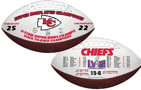 KANSAS CITY CHIEFS SOUVENIR FOOTBALLS SUPER BOWL LVIII CHAMPIONSHIP ...