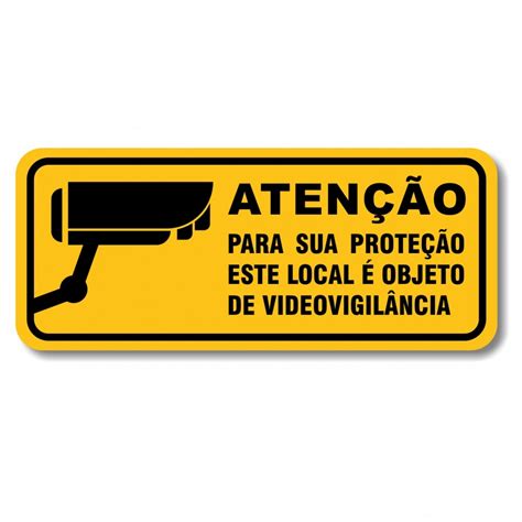 Placa Atenção Videovigilância