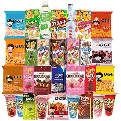 Buy Japanese Snacks and Drinks Care Package Snack Gift Box (30 Count) - Assortment of Pocky ...