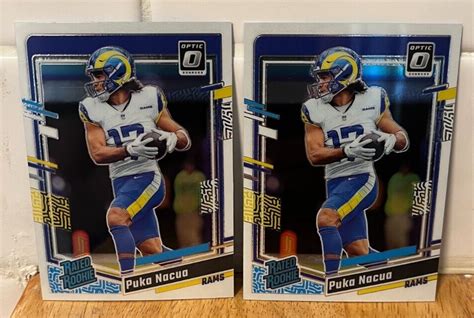 Donruss Optic Puka Nacua Rated Rookie Card Rc Base Rams X