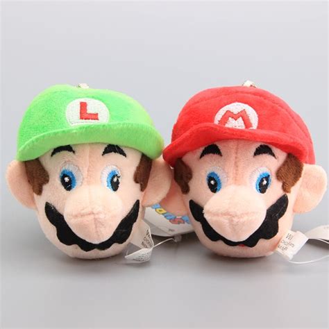 Super Mario Bro 2 Pcs/Set Mario & Luigi Plush Keychain Small Keychain Mini Stuffed Toys 9 CM -in ...