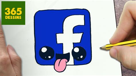 Comment Dessiner Logo Facebook Kawaii Tape Par Tape Dessins Kawaii