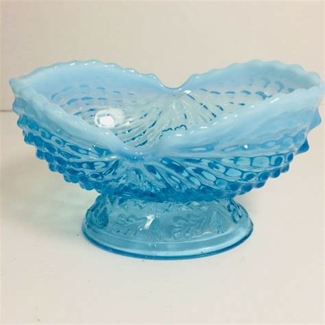 Northwood Blue Opalescent Pedestal Sugar Bowl Eapg In 2020 Glass Cakes Bowl White Bowls