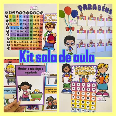 Kit Completo Sala De Aula Ensino Fundamental Prof Decorativa Loja