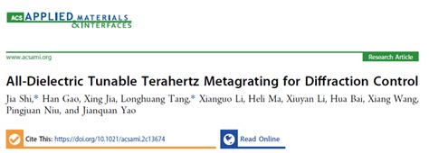 我校青年教师石嘉在top期刊《acs Applied Materials And Interfaces》（if 10 383）发表最新研究成果，并被选为supplementary Cover