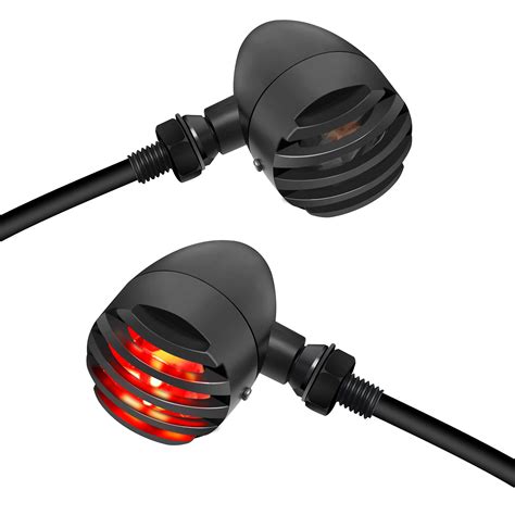 Buy Nthreeauto Motorcycle Led Turn Signals Smoked Rear Blinkers