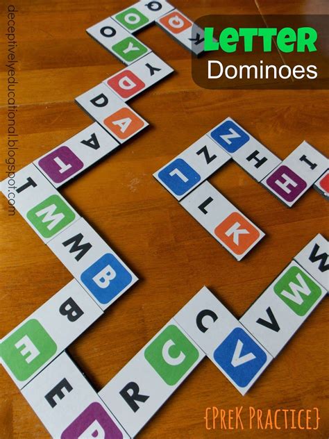 Letter Dominoes Free Printable Alphabet Activity For Preschool And