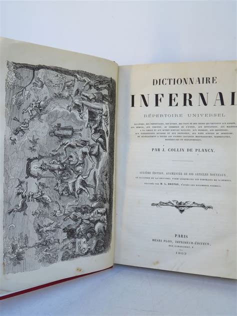 Collin De Plancy Dictionnaire Infernal Ou R Pertoire Des Catawiki