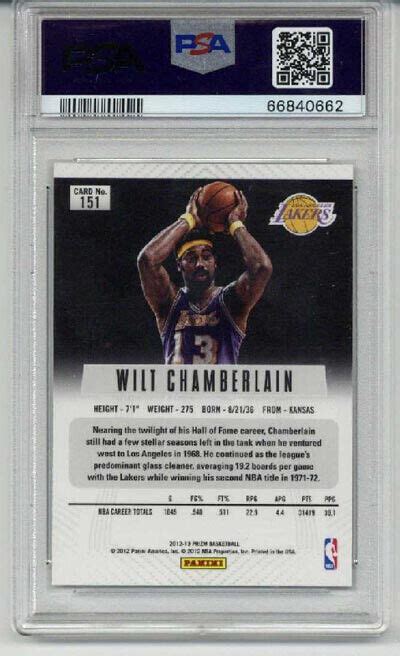 Panini Prizm Wilt Chamberlain Los Angeles Lakers Psa Low