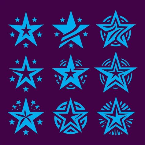 Ilustraci N Del Conjunto De Iconos Del Logotipo De Star Vector Vector