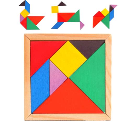 Tangram Mediano De Madera Jugando Aprendemos