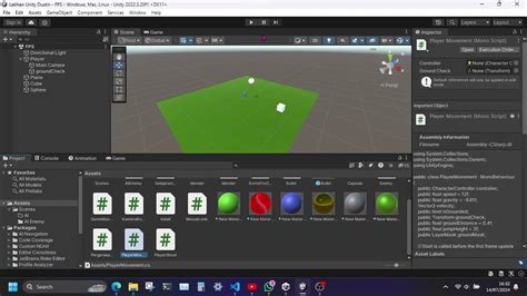 Implementasi Movement Fps Dengan Rigidbody Component Dan Character