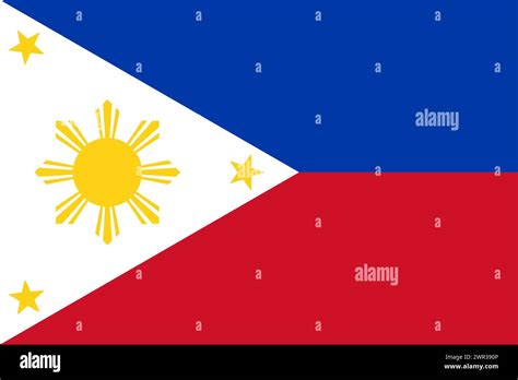 Philippines Vector Flag In Official Colors And Aspect Ratio Stock