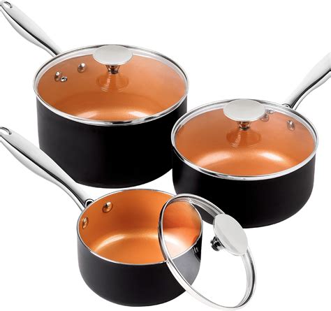 Amazon MICHELANGELO Sauce Pan With Lid 1Qt 2Qt 3Qt Sauce Pan