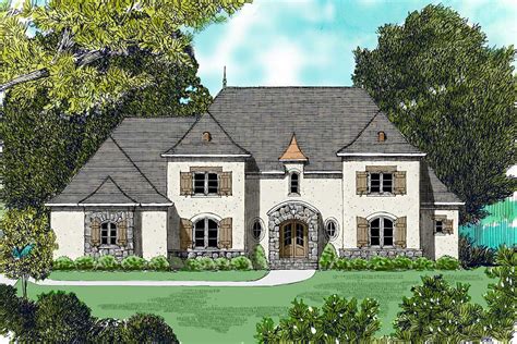 Stone And Stucco House Plan with 5 Bedrooms - 9368EL | Architectural ...