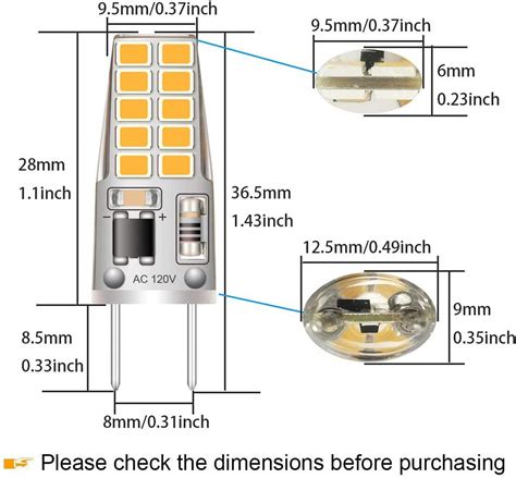 G8 Led Bulb 3w Equivalent To T4 Jcd Bi Pin G8 Base Halogen Bulb 20w 25w