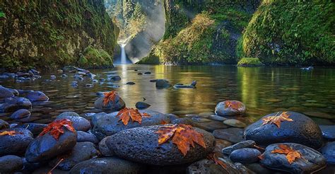 Cascadas Cascada Paisaje Hoja Musgo Naturaleza Río Roca Rayo de