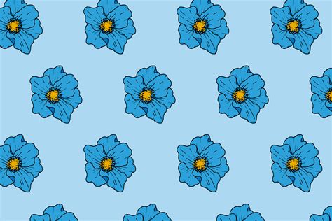 Himalayan Poppy Flower Pattern Graphic By Nurdesign99 · Creative Fabrica