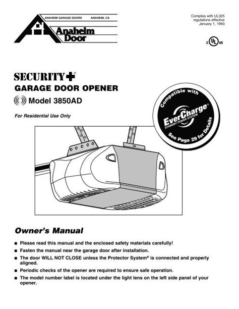 Chamberlain Garage Door Opener Liftmaster Professional Manual | Dandk Organizer