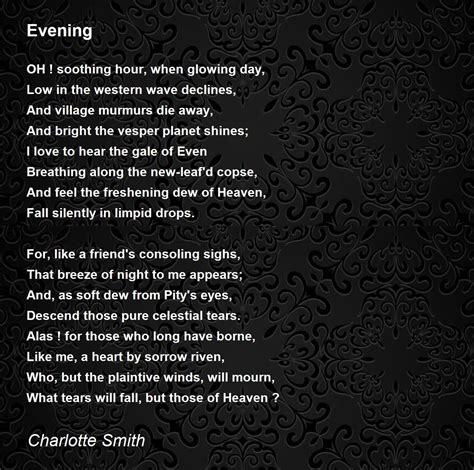 Evening - Evening Poem by Charlotte Smith