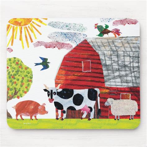 Eric Carle Colorful Farm Scene Mouse Pad