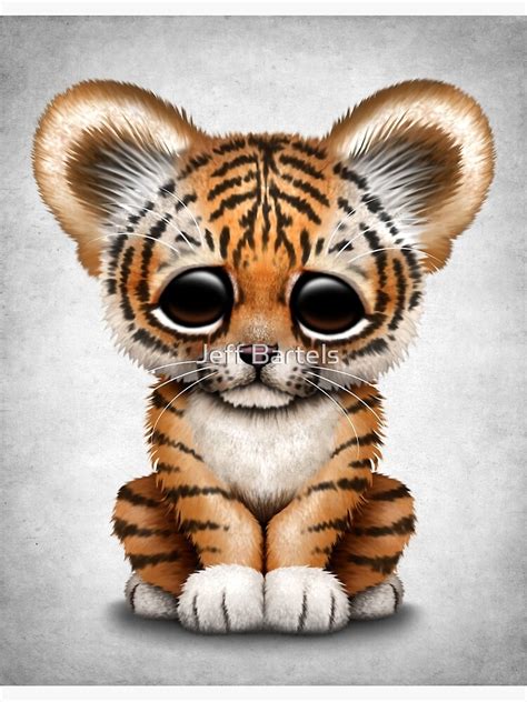 Cute Baby Tiger Cub Art Print By Jeffbartels Redbubble