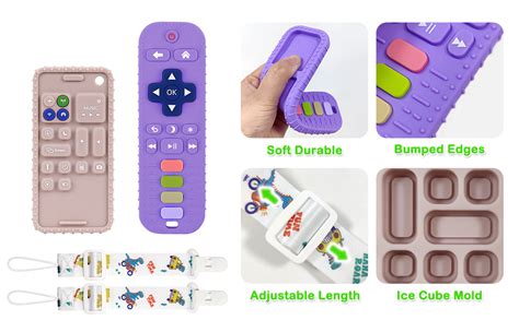 Amazon Andywoo Pack Silicone Teething Toys Remote Control