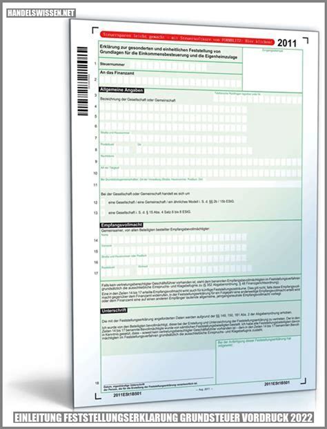 Feststellungserklarung Grundsteuer Vordruck 2022 Maximieren Sie Ihre