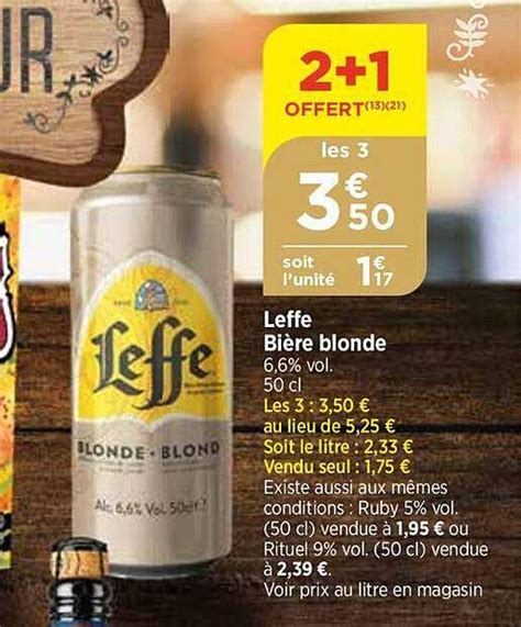 Promo Leffe Bière Blonde chez Atac iCatalogue fr