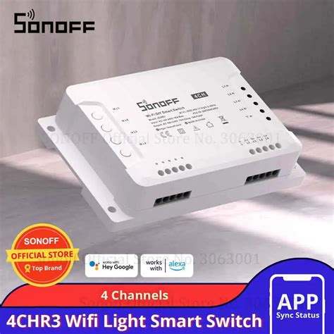 Sonoff 4CHR3 4 Gang Wifi I K Ak Ll Anahtar 4 Kanallar Elektronik