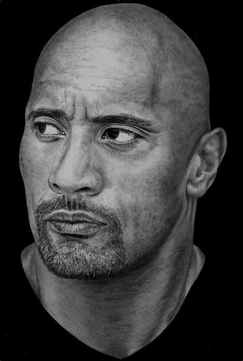 Drawing Pencil Portraits Dwayne Johnson Drawings Dwayne The Rock