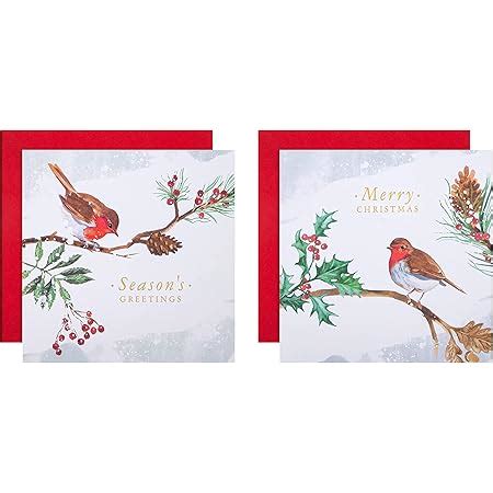 Hallmark Charity Christmas Cards Traditional Robin Designs Pack Of 16