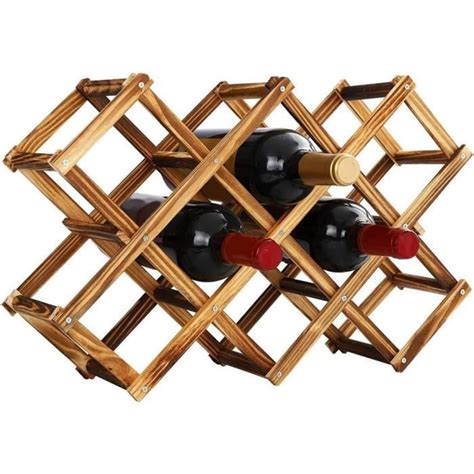 10 Bouteilles Casier À Vin Capacité Pliable Casier À Vin Comptoir