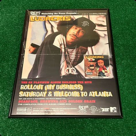 Vintage Ludacris Word Of Mouf Album Rap Hip Hop Promo Poster Def Jam